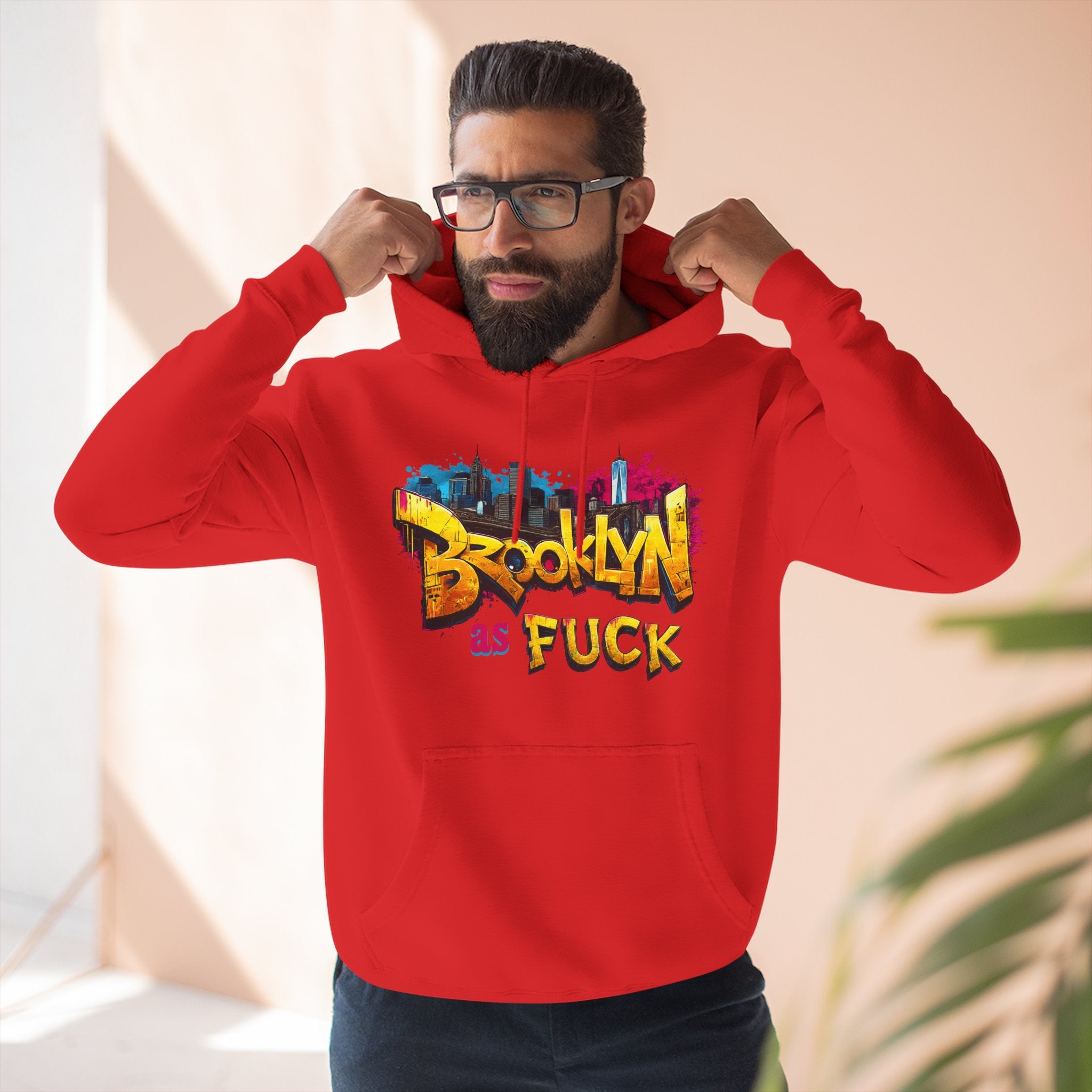 Brooklyn As Fuck Graffiti Hoodie | NYC Street Art Hooded Sweatshirt | Lane Seven LS14001 | No Filter Collection