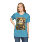 Slightly Salty Midwestern As F**K Iowa T-Shirt – product photo 13 featuring a distressed vintage design featuring the outline of Iowa overlaid with the Iowa state flag, surrounded by towering corn stalks, rolling farmland, a classic red barn, a windmill, a tractor, and an overflowing harvest basket
