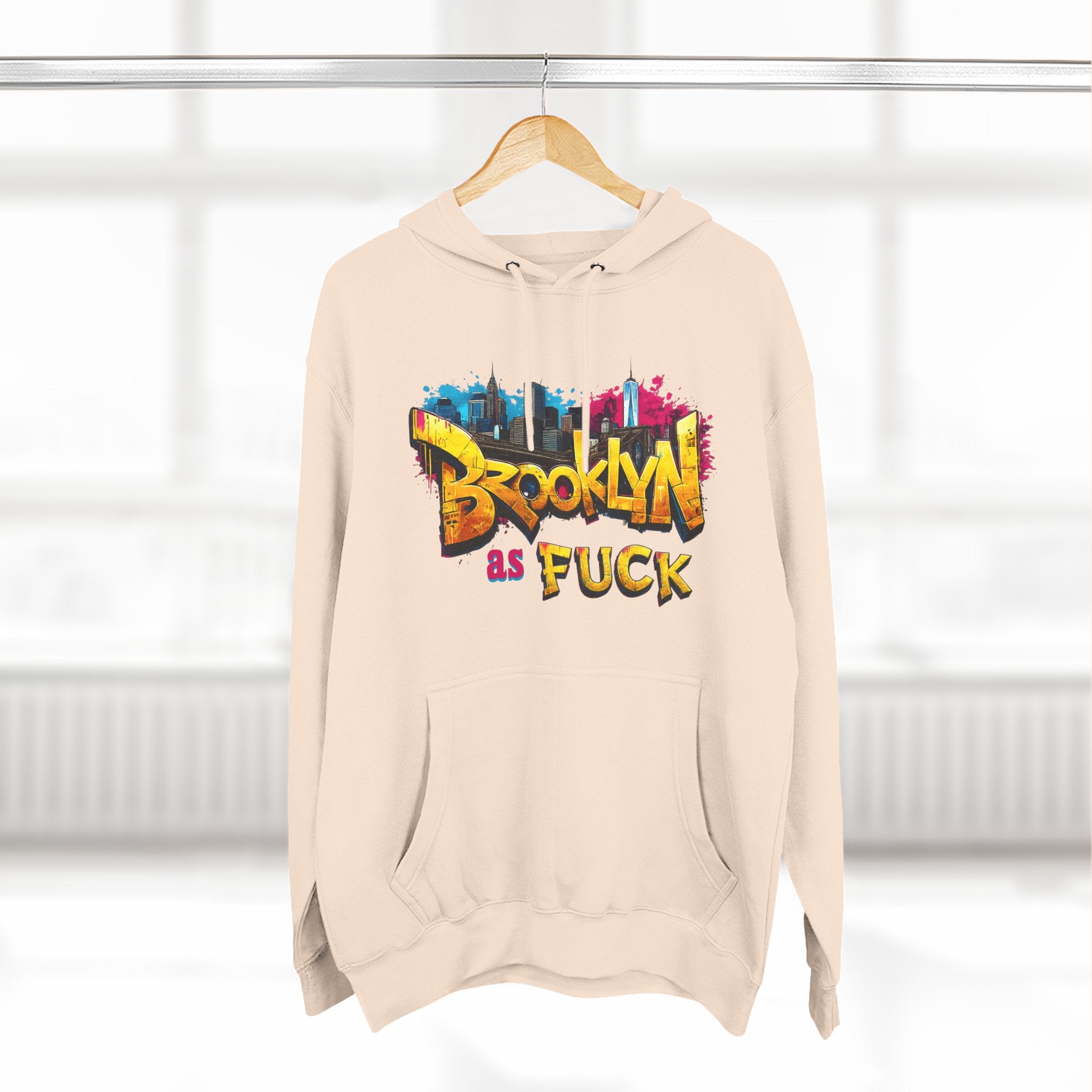 Brooklyn As Fuck Graffiti Hoodie | NYC Street Art Hooded Sweatshirt | Lane Seven LS14001 | No Filter Collection
