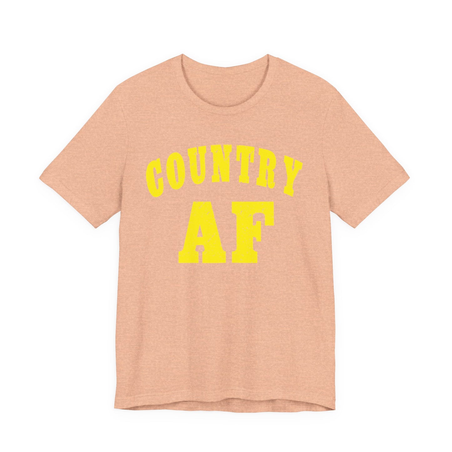 Country AF Shirt | Vintage Western Country Graphic for Rural Life Enthusiasts in Yellow Print