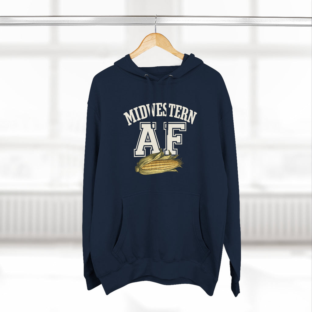 Midwestern AF Corn Hoodie | Family Friendly Edition | Lane Seven LS14001 Heavyweight Unisex Hoodie