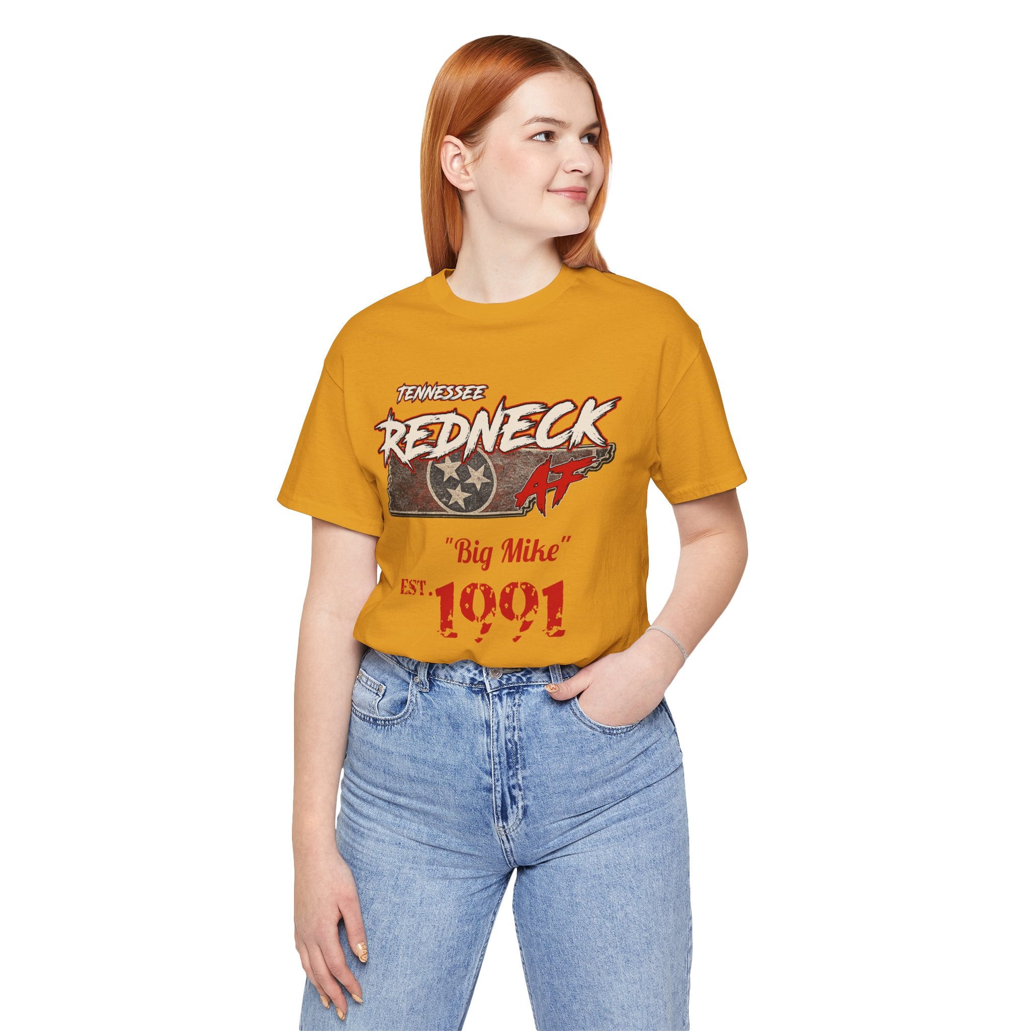 Redneck AF Tennessee personalized name and year shirt - dark grey heather unisex tee