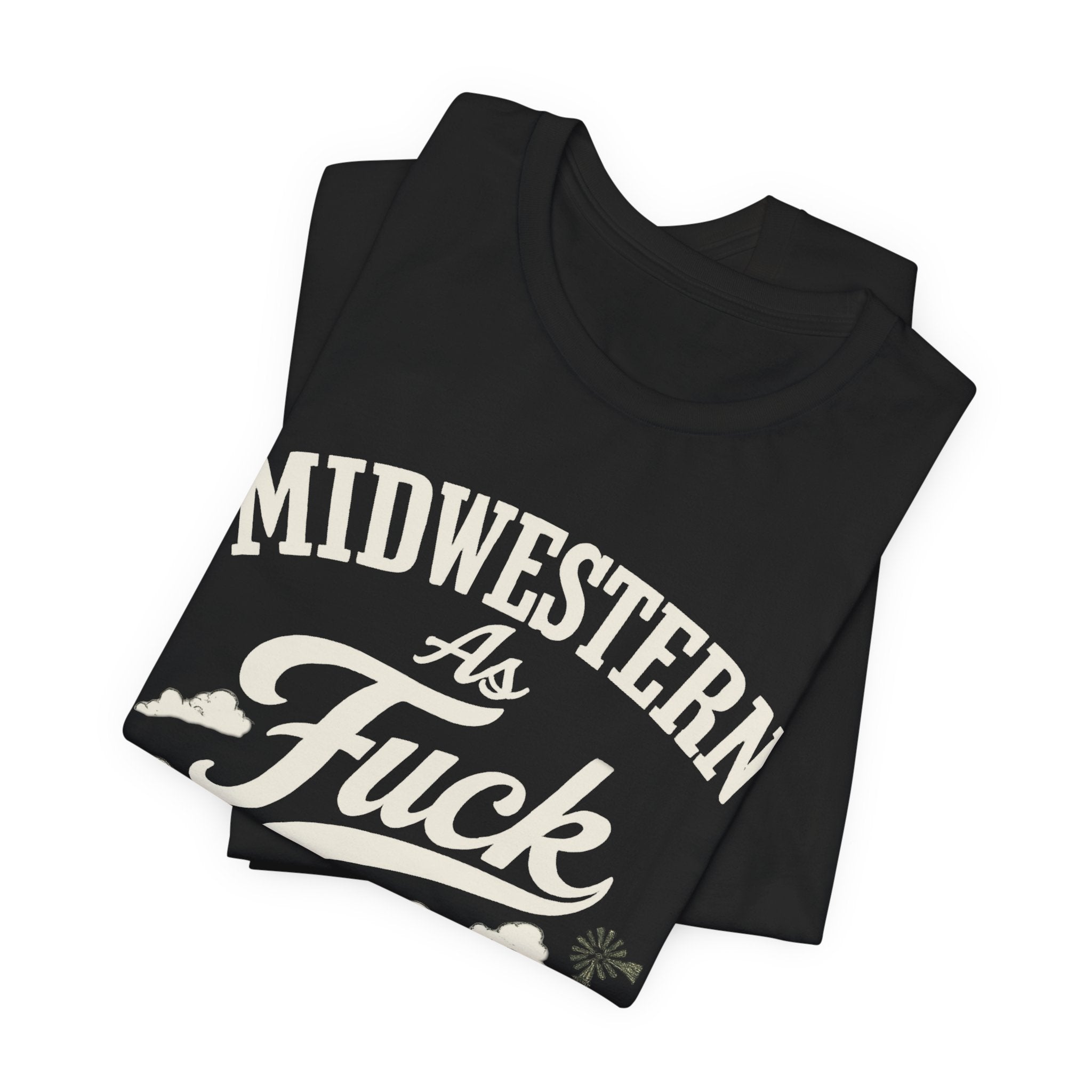 Midwestern As Fuck shirt - funny NSFW barn and windmill graphic tee - Bella+Canvas 3001 unisex t-shirt - Anything AF