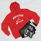 Midwestern As Fuck Hoodie in Red styled with black jeans and sneakers – Lane Seven fleece pullover outfit, Anything AF