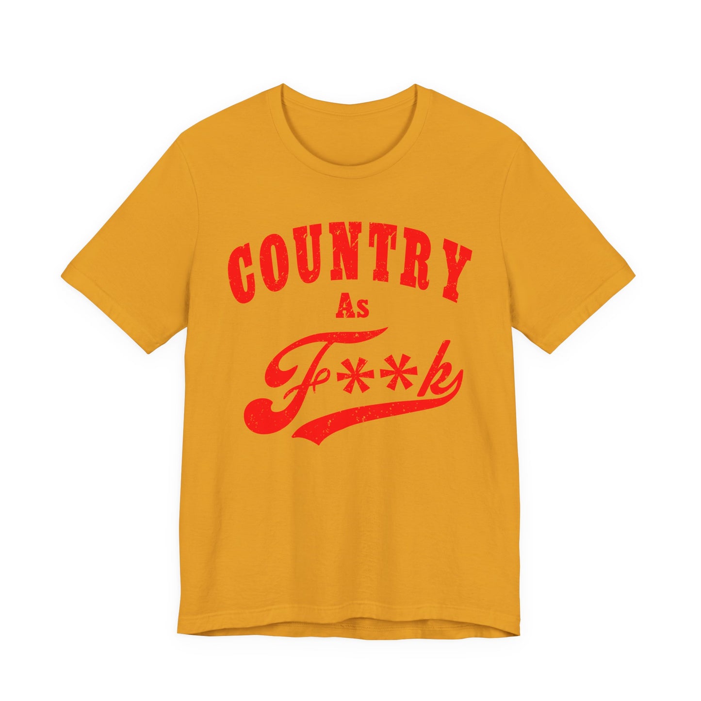 Country As Fk Shirt | Funny Country Western Graphic Design in Red Print | Country As F**k PG-13 version