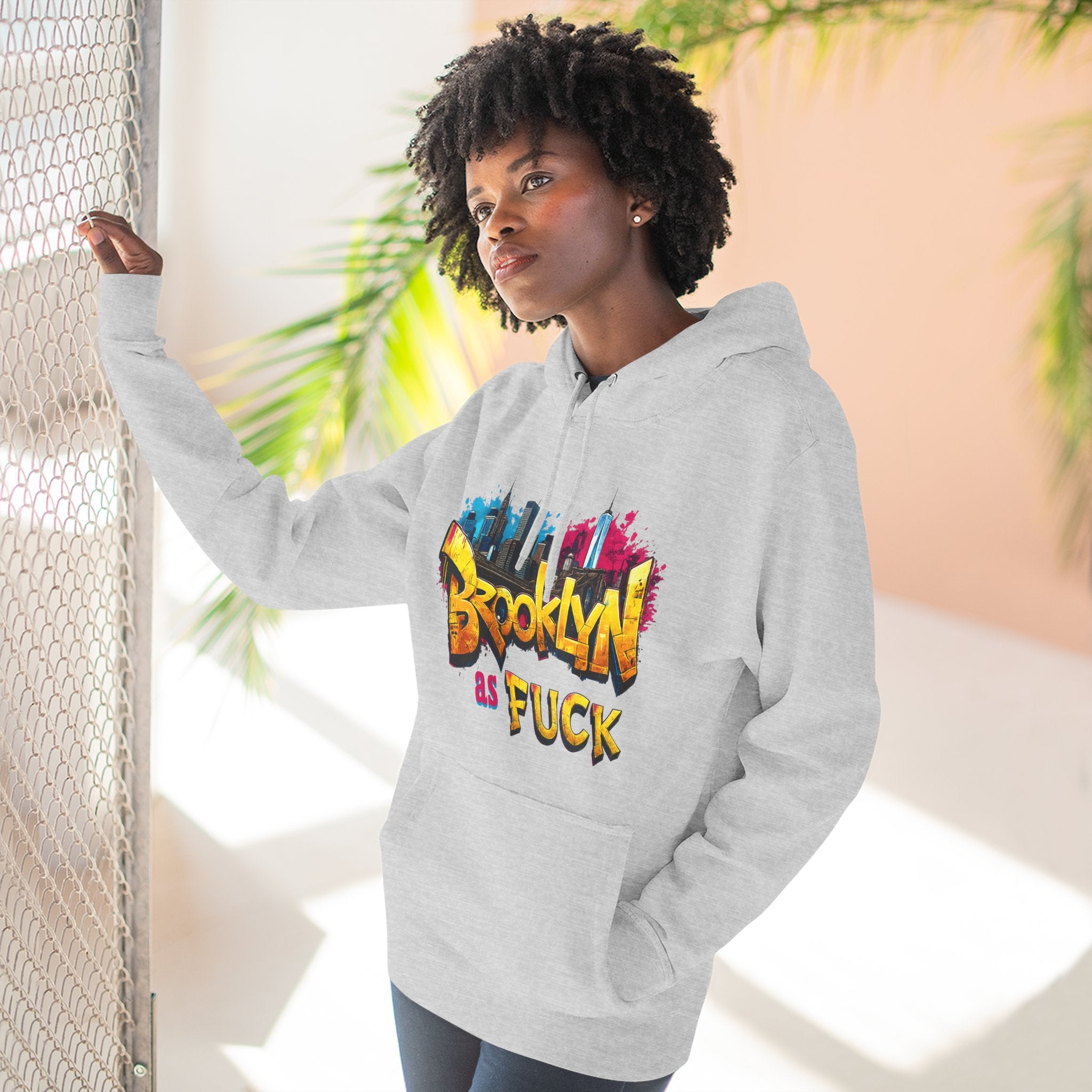 Brooklyn As Fuck Graffiti Hoodie | NYC Street Art Hooded Sweatshirt | Lane Seven LS14001 | No Filter Collection