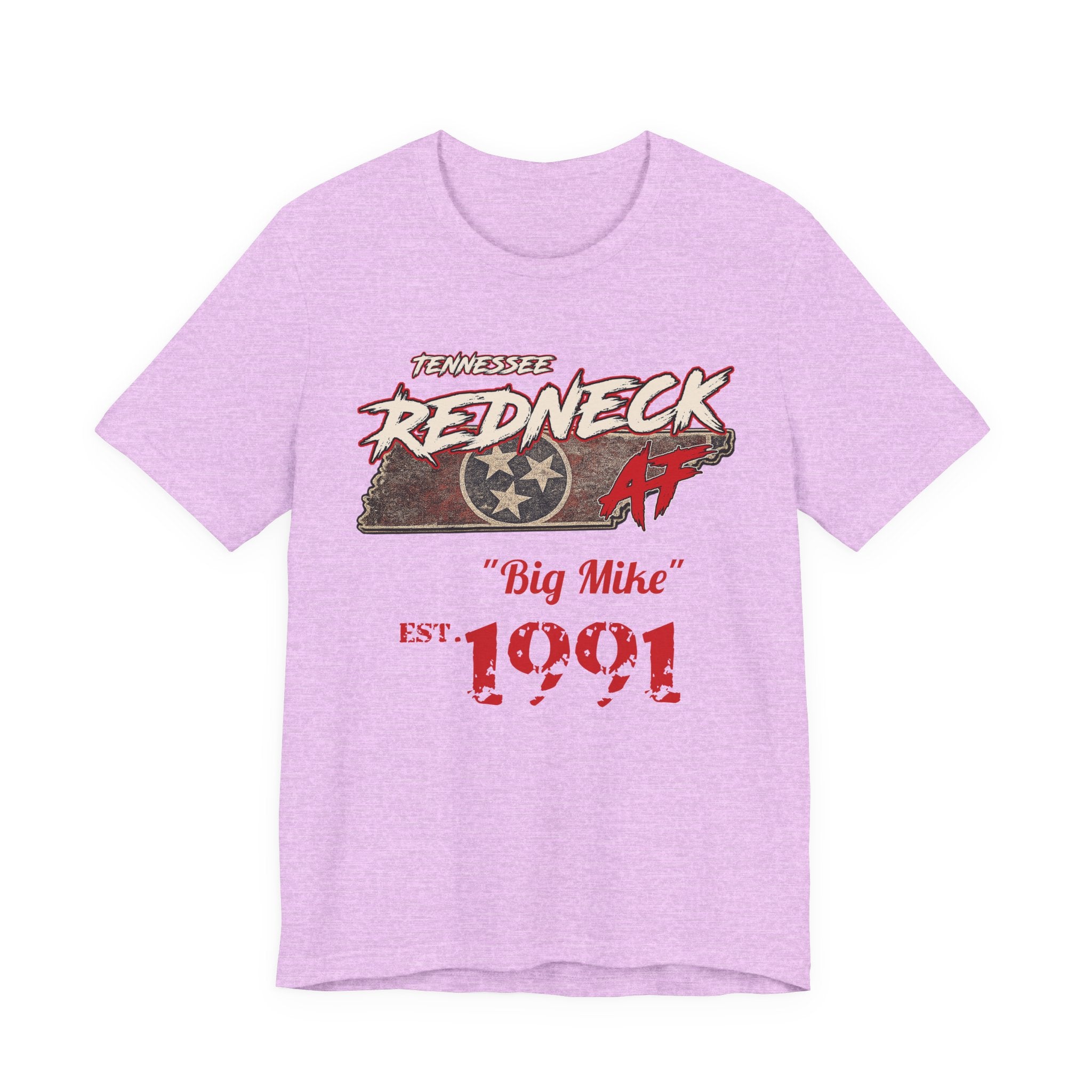 Redneck AF Tennessee personalized name and year shirt - heather peach unisex tee