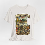 Indiana Midwestern As Fuck T-Shirt | Hoosier Pride Graphic Tee | Indiana State Shirt | Bella + Canvas 3001 | No Filter Collection