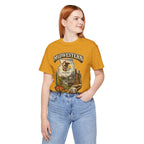 Midwestern As Fuck Illinois T-Shirt – product photo 11 featuring a distressed vintage design featuring the Illinois state outline overlaid with the state flag, surrounded by the Chicago skyline, the Chicago Theatre sign, The Bean, deep-dish pizza, a Chicago-style hot dog, and towering corn fields