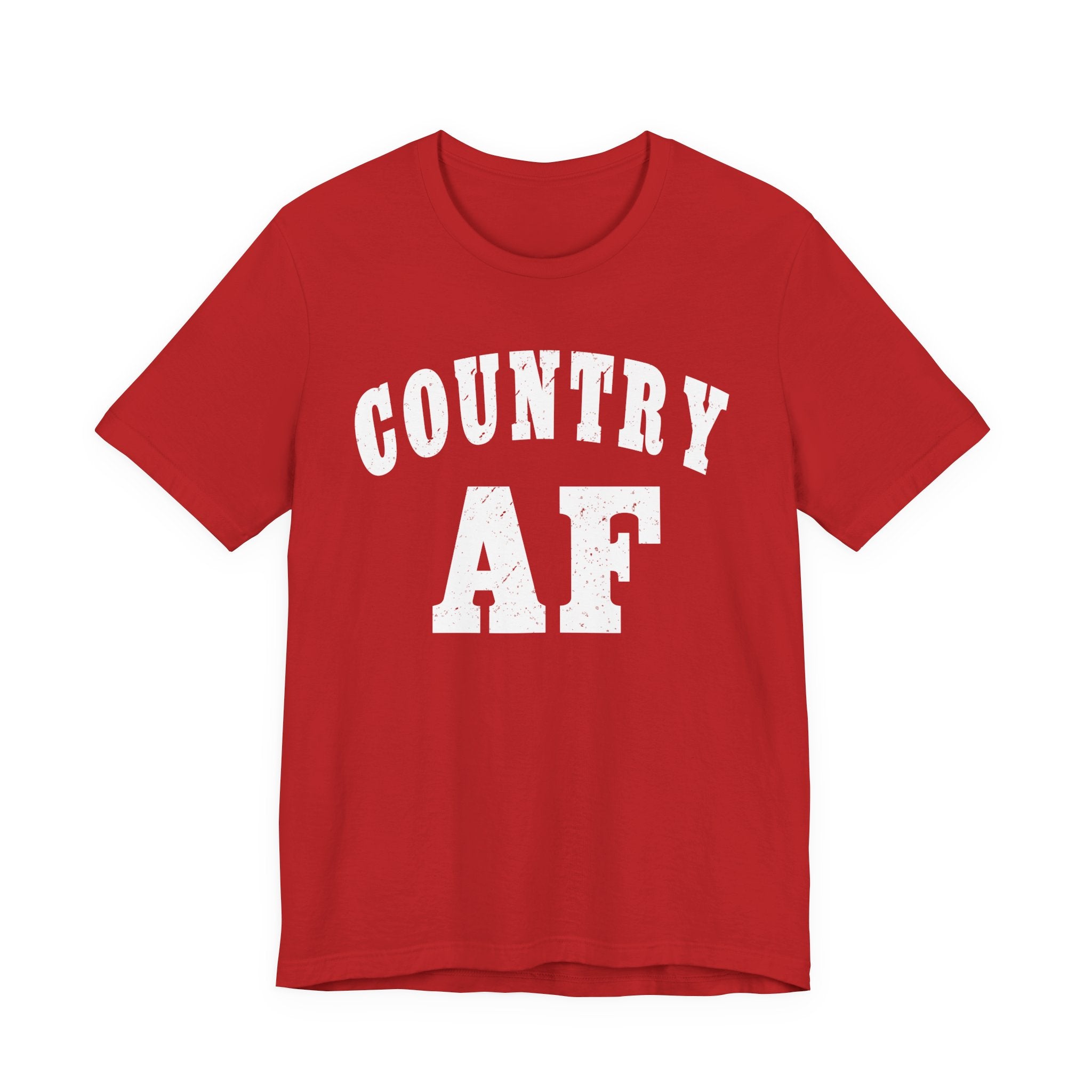 Country AF white t-shirt flat lay – country pride shirt gift idea for farmers