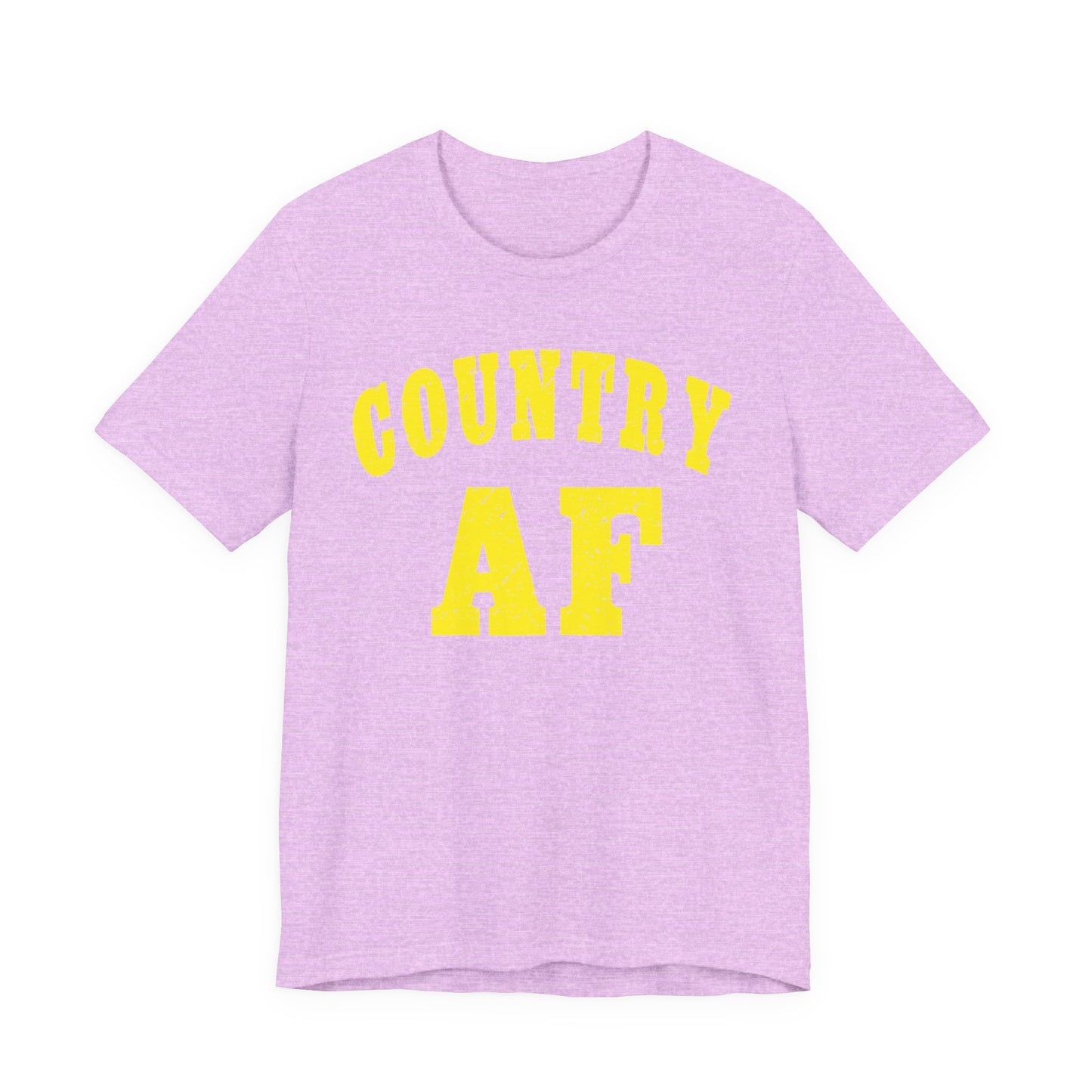 Country AF Shirt | Vintage Western Country Graphic for Rural Life Enthusiasts in Yellow Print