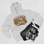 Heather grey Kansas As F**K hoodie flat-lay with jeans and sneakers