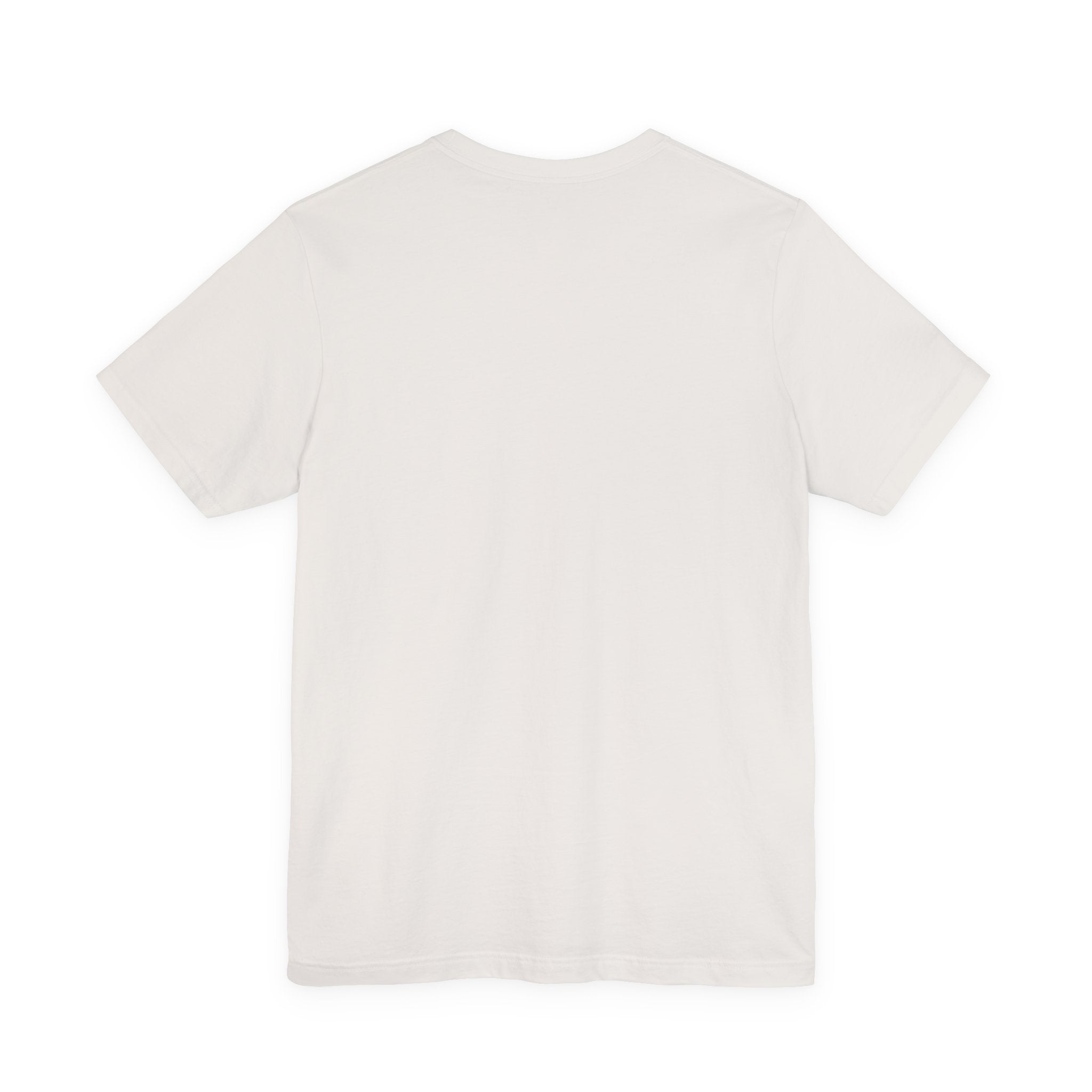 Back of the natural Vintage White tee, blank because the design prints front only