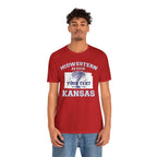 Personalized Kansas Midwestern As Fuck T-Shirt | Custom Kansas State Shirt with Your Text | No Limits Edition | Bella + Canvas Tee