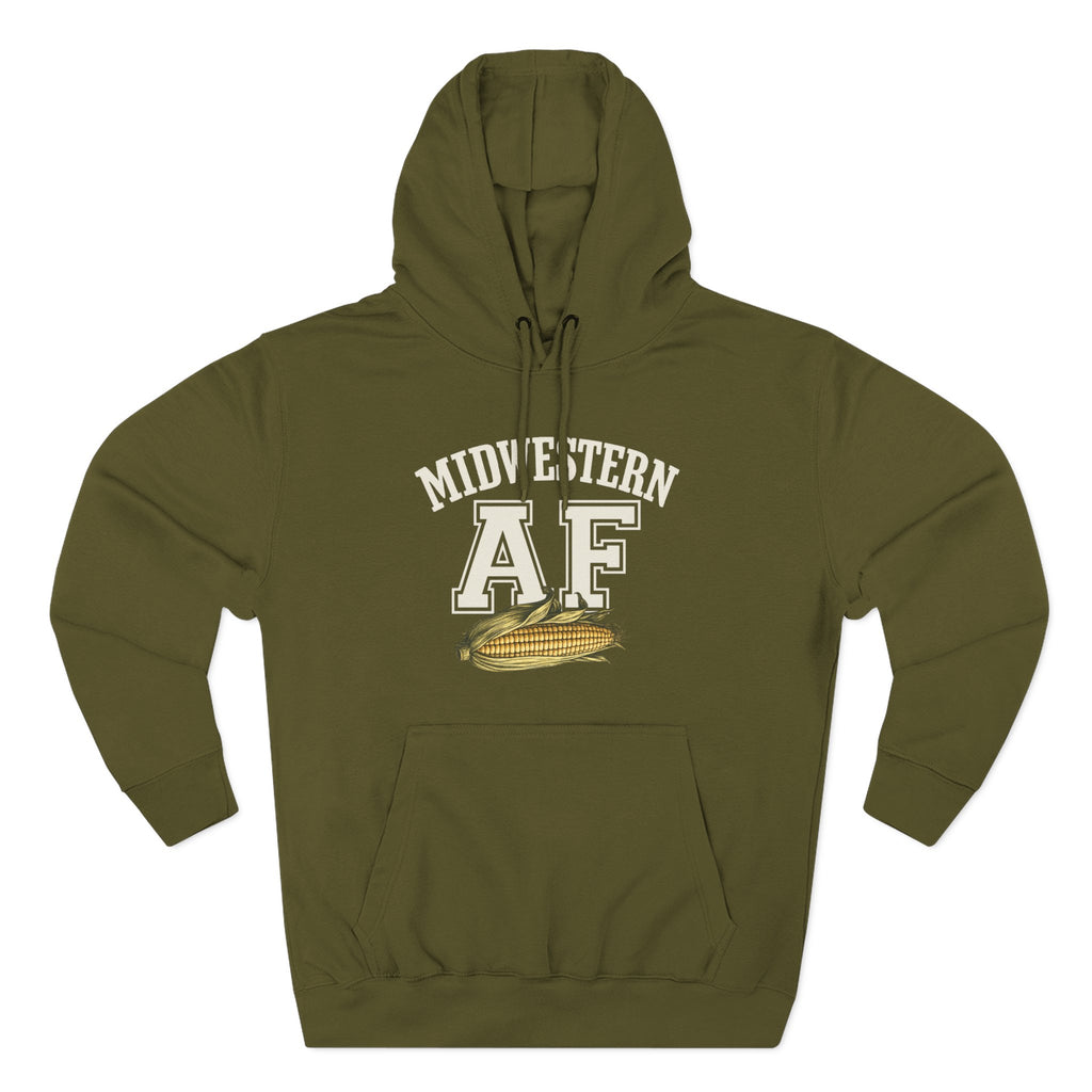 Midwestern AF Corn Hoodie | Family Friendly Edition | Lane Seven LS14001 Heavyweight Unisex Hoodie