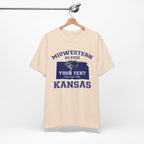 Personalized Kansas Midwestern As Fuck T-Shirt | Custom Kansas State Shirt with Your Text | No Limits Edition | Bella + Canvas Tee