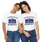 Personalized Kansas Midwestern As Fuck T-Shirt | Custom Kansas State Shirt with Your Text | No Limits Edition | Bella + Canvas Tee