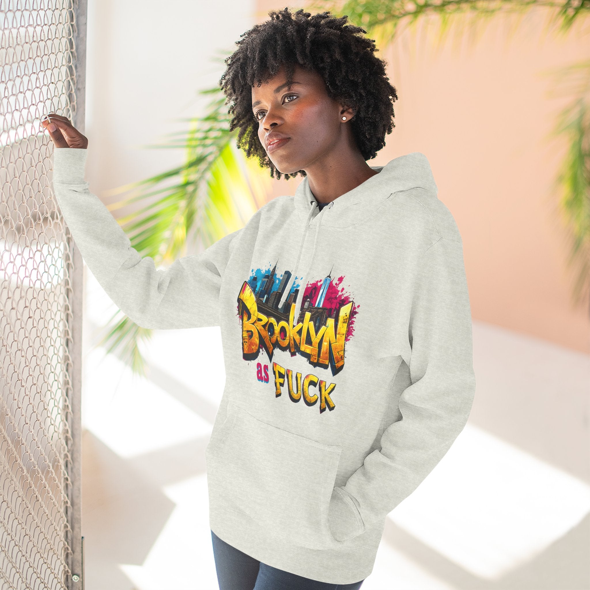 Brooklyn As Fuck Graffiti Hoodie | NYC Street Art Hooded Sweatshirt | Lane Seven LS14001 | No Filter Collection