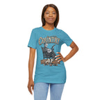 Woman in the Heather Aqua Country AF tee, hand on her hip