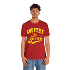 Country AF Yellow PG-13 Shirt on model – anythingaf tee family-friendly country