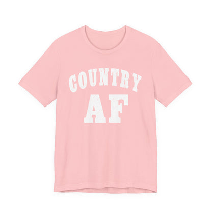Country AF Graphic Shirt | Vintage Country Lifestyle Apparel for Men & Women | Country AF Graphic in White Print