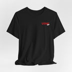 Marine Corps veteran T-shirt in Black shown draped with the personalized USMC AF chest print