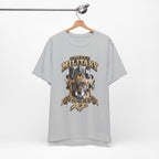 Military K-9 T-shirt in Solid Athletic Grey shown on a hanger
