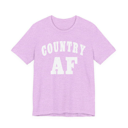 Country AF Graphic Shirt | Vintage Country Lifestyle Apparel for Men & Women | Country AF Graphic in White Print