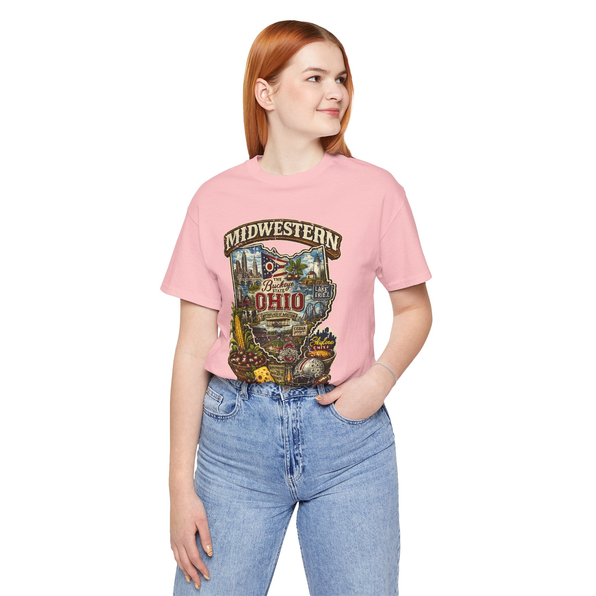 Ohio Midwestern As F**K T-Shirt | Buckeye State Graphic Tee | Bella + Canvas 3001 | Slightly Salty Collection