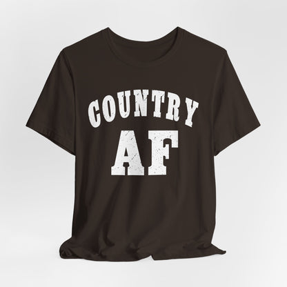 Country AF Graphic Shirt | Vintage Country Lifestyle Apparel for Men & Women | Country AF Graphic in White Print