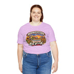 Woman in the heather prism lilac Kansas As F**K T-shirt with jeans