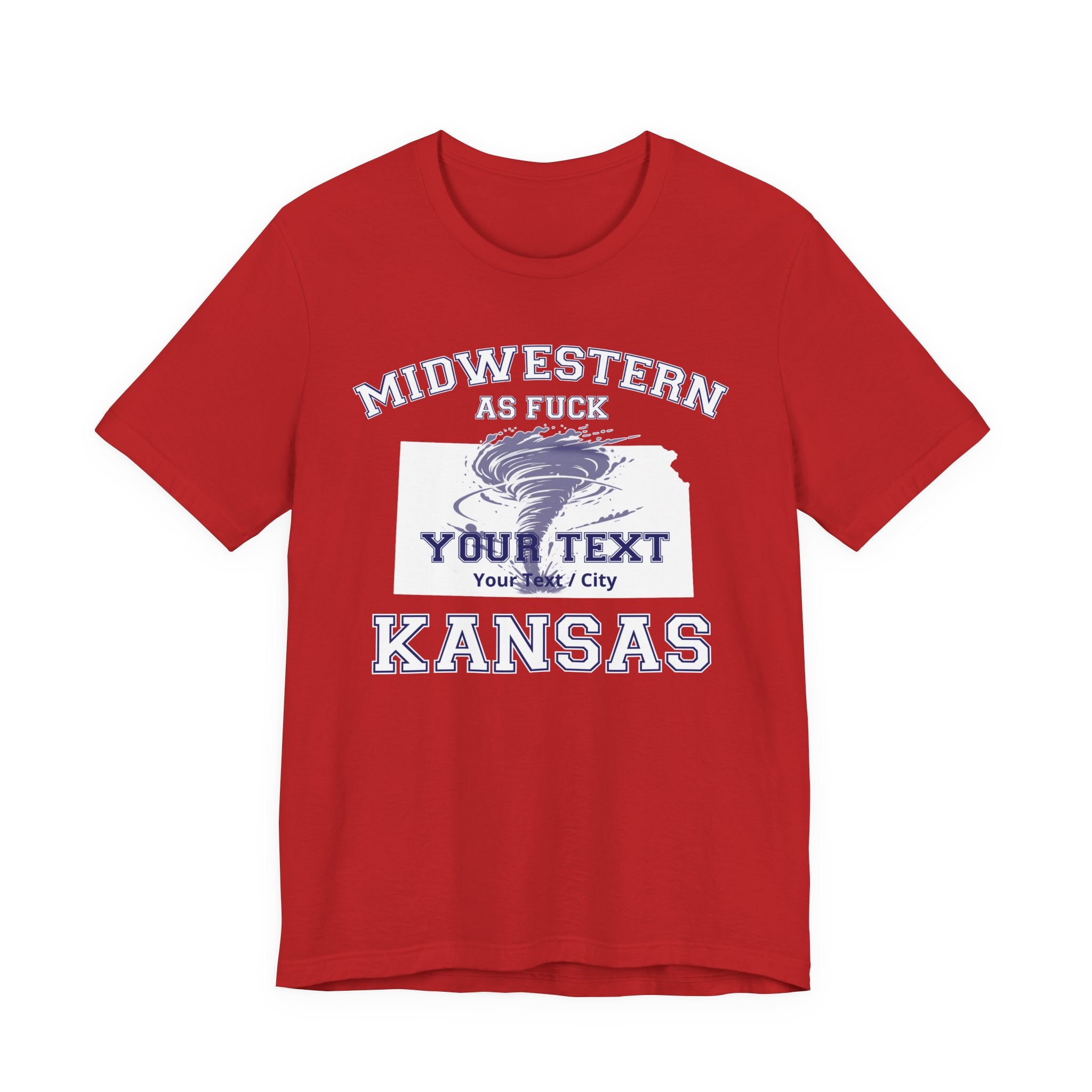 Personalized Kansas Midwestern As Fuck T-Shirt | Custom State Pride Tee - Anything AF