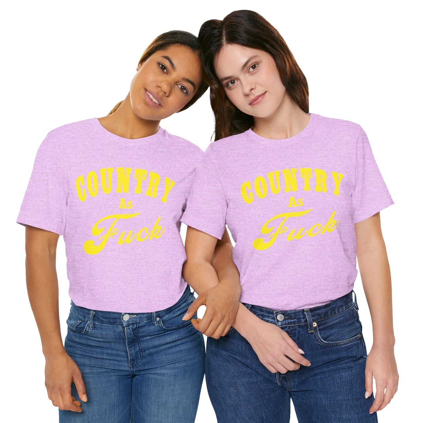 Country As Fuck Shirt | Hardcore Country Pride Graphic for Country Fans in Yellow Print | Country AS Fuck T-shirt NSFW