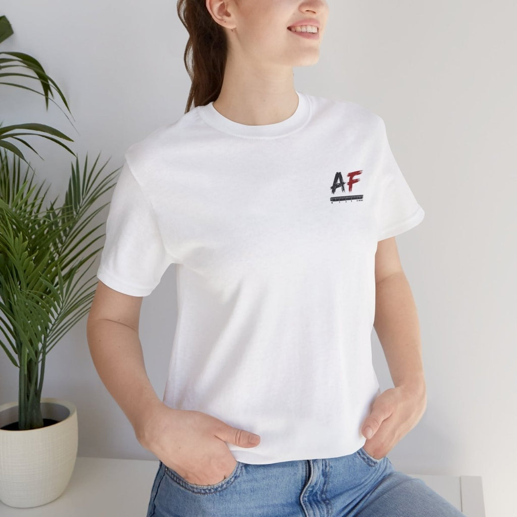 AF Is My Favorite Measurement Funny Front & Back Bella+Canvas 3001 T-Shirt | AF Edition Graphic Tee - Anything AF