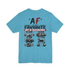 AF Is My Favorite Measurement Funny Front & Back Bella+Canvas 3001 T-Shirt | AF Edition Graphic Tee - Anything AF