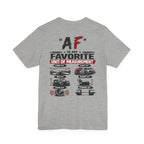 AF Is My Favorite Measurement Funny Front & Back Bella+Canvas 3001 T-Shirt | AF Edition Graphic Tee - Anything AF