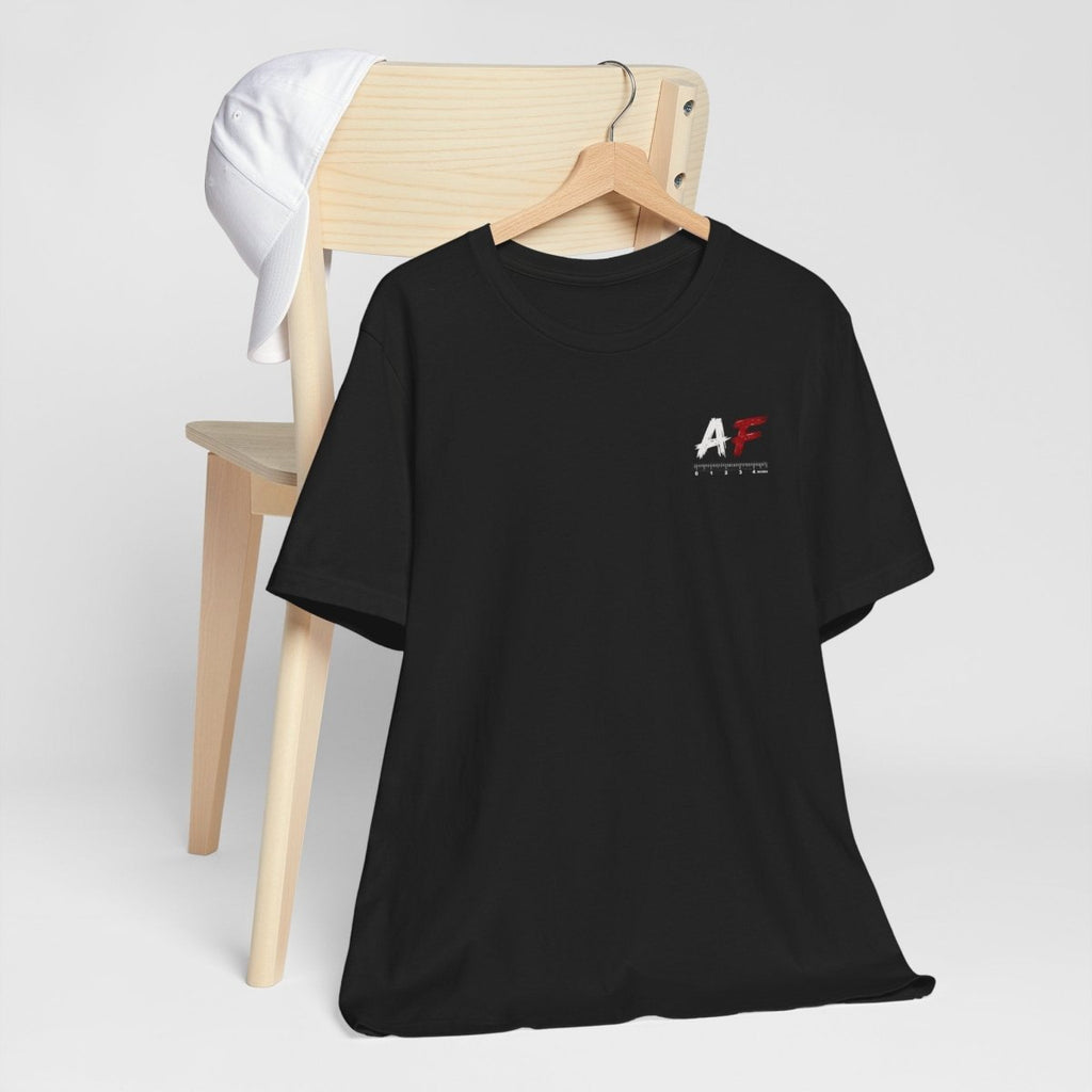 AF Is My Favorite Measurement Funny Front & Back Bella+Canvas 3001 T-Shirt | AF Edition Graphic Tee - Anything AF