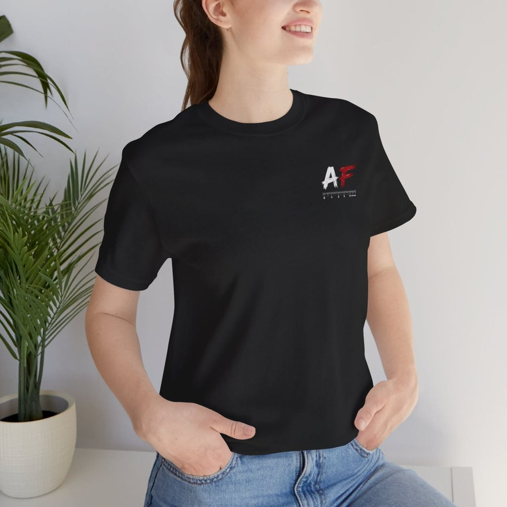 AF Is My Favorite Measurement Funny Front & Back Bella+Canvas 3001 T-Shirt | AF Edition Graphic Tee - Anything AF
