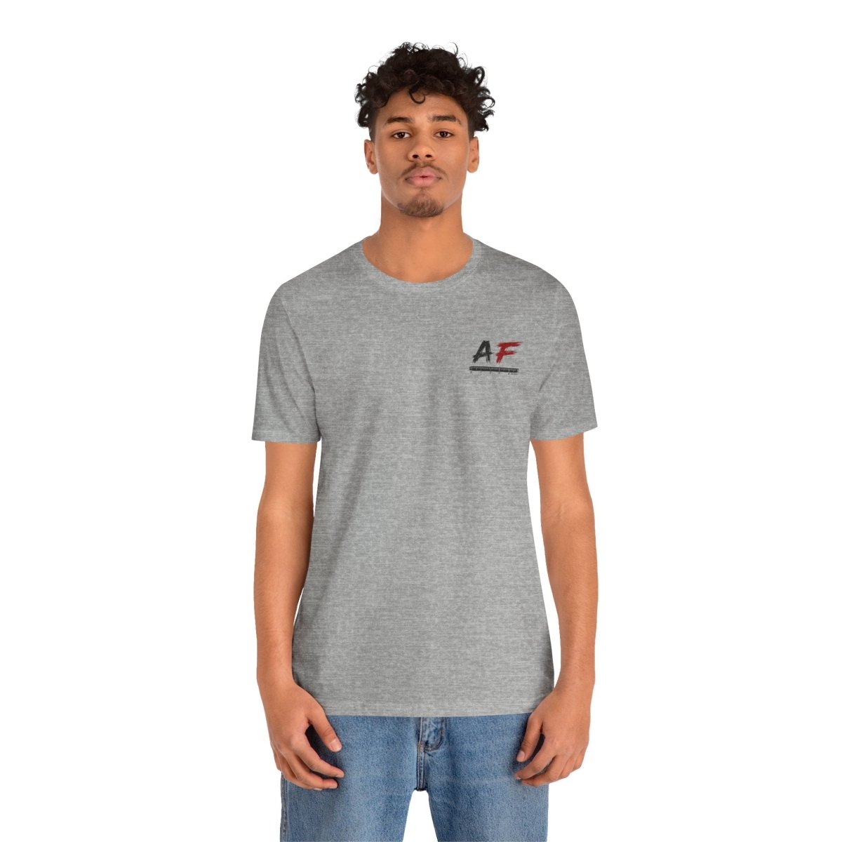 AF Is My Favorite Measurement Funny Front & Back Bella+Canvas 3001 T-Shirt | AF Edition Graphic Tee - Anything AF