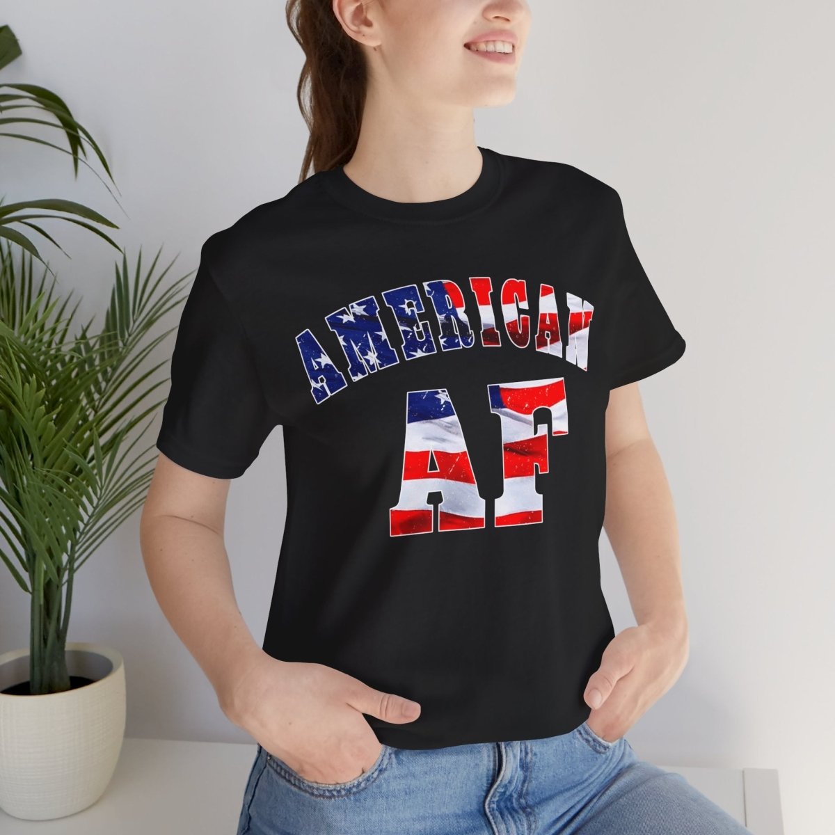 American AF Shirt | Patriotic American Flag Graphic Tee for Proud Americans - Anything AF