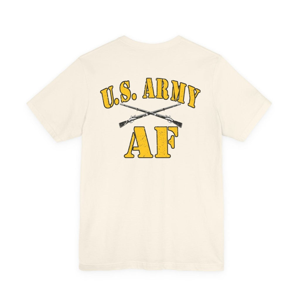 Army Infantry AF Shirt – U.S. Army As Fuck Double-Sided T-Shirt with Crossed Infantry Rifles - Anything AF