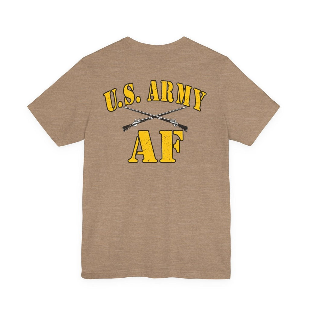 Army Infantry AF Shirt – U.S. Army As Fuck Double-Sided T-Shirt with Crossed Infantry Rifles - Anything AF
