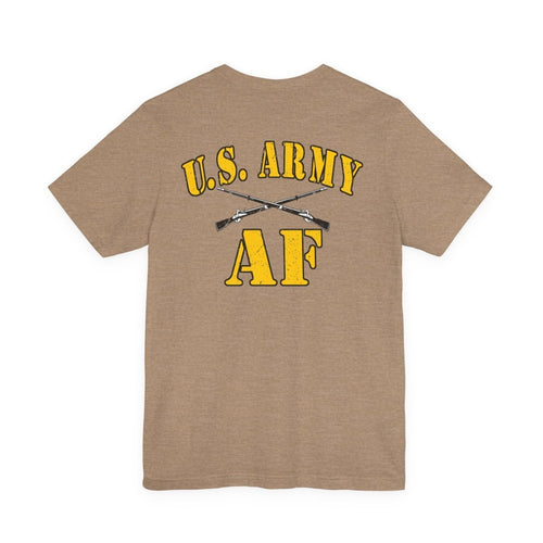 Army Infantry AF Shirt – U.S. Army As Fuck Double-Sided T-Shirt with Crossed Infantry Rifles - Anything AF