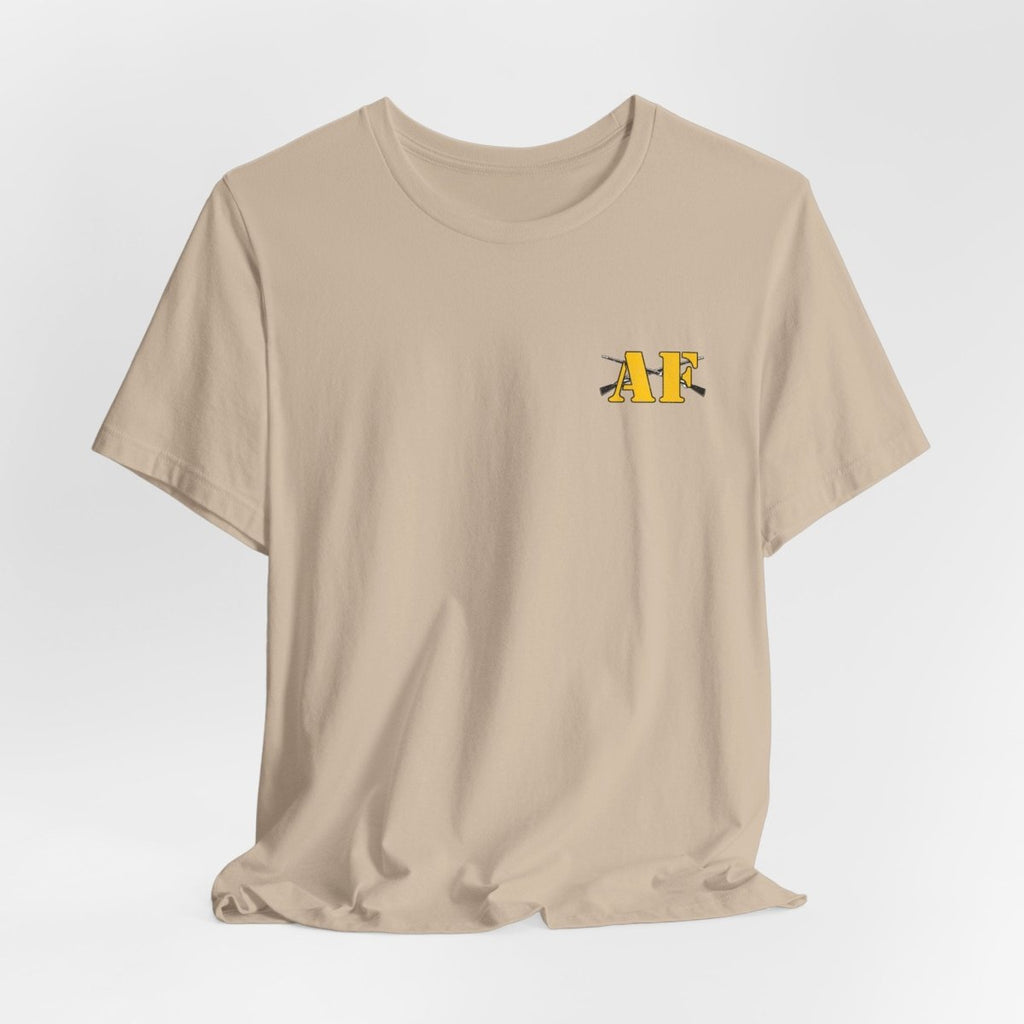 Army Infantry AF Shirt – U.S. Army As Fuck Double-Sided T-Shirt with Crossed Infantry Rifles - Anything AF