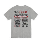 As F**K Is My Favorite Measurement Funny Front & Back Bella+Canvas 3001 T-Shirt | Slightly Salty Edition - Anything AF