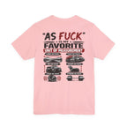 As Fuck Is My Favorite Measurement Funny Front & Back Bella+Canvas 3001 T-Shirt | Graphic Tee - Anything AF