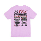 As Fuck Is My Favorite Measurement Funny Front & Back Bella+Canvas 3001 T-Shirt | Graphic Tee - Anything AF