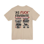 As Fuck Is My Favorite Measurement Funny Front & Back Bella+Canvas 3001 T-Shirt | Graphic Tee - Anything AF