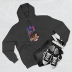 Charcoal Brooklyn AF hoodie styled flat with black high-top sneakers