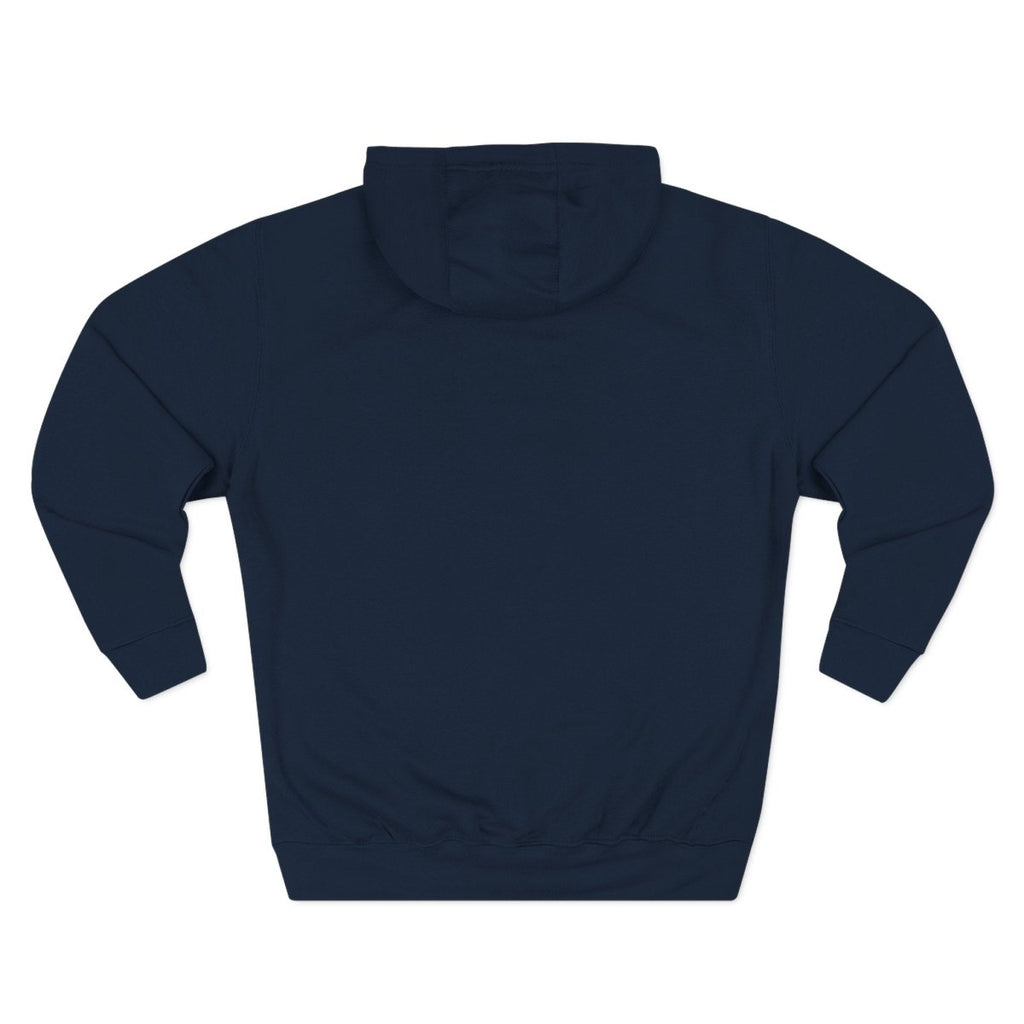 Plain back of the Navy Brooklyn AF hoodie, no print on the reverse